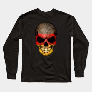 German Flag Skull Long Sleeve T-Shirt
